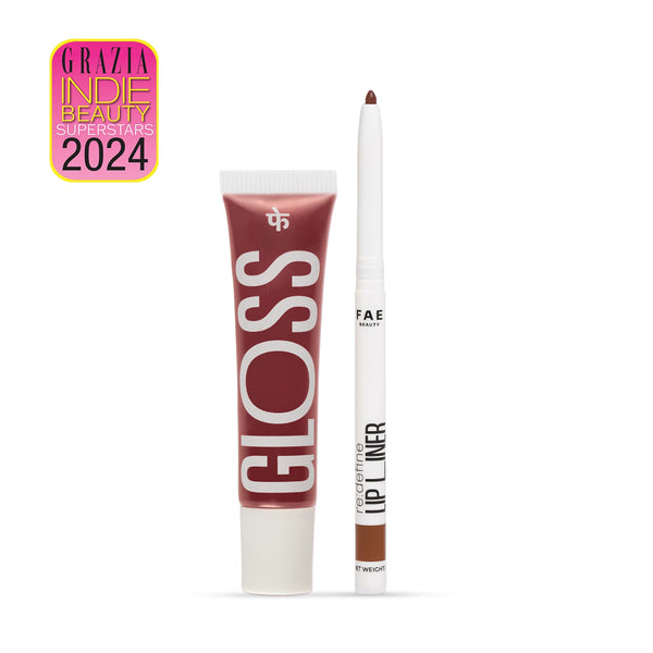 Glossy Lip Kit - Lip Liner + Peptide Gloss Bundle